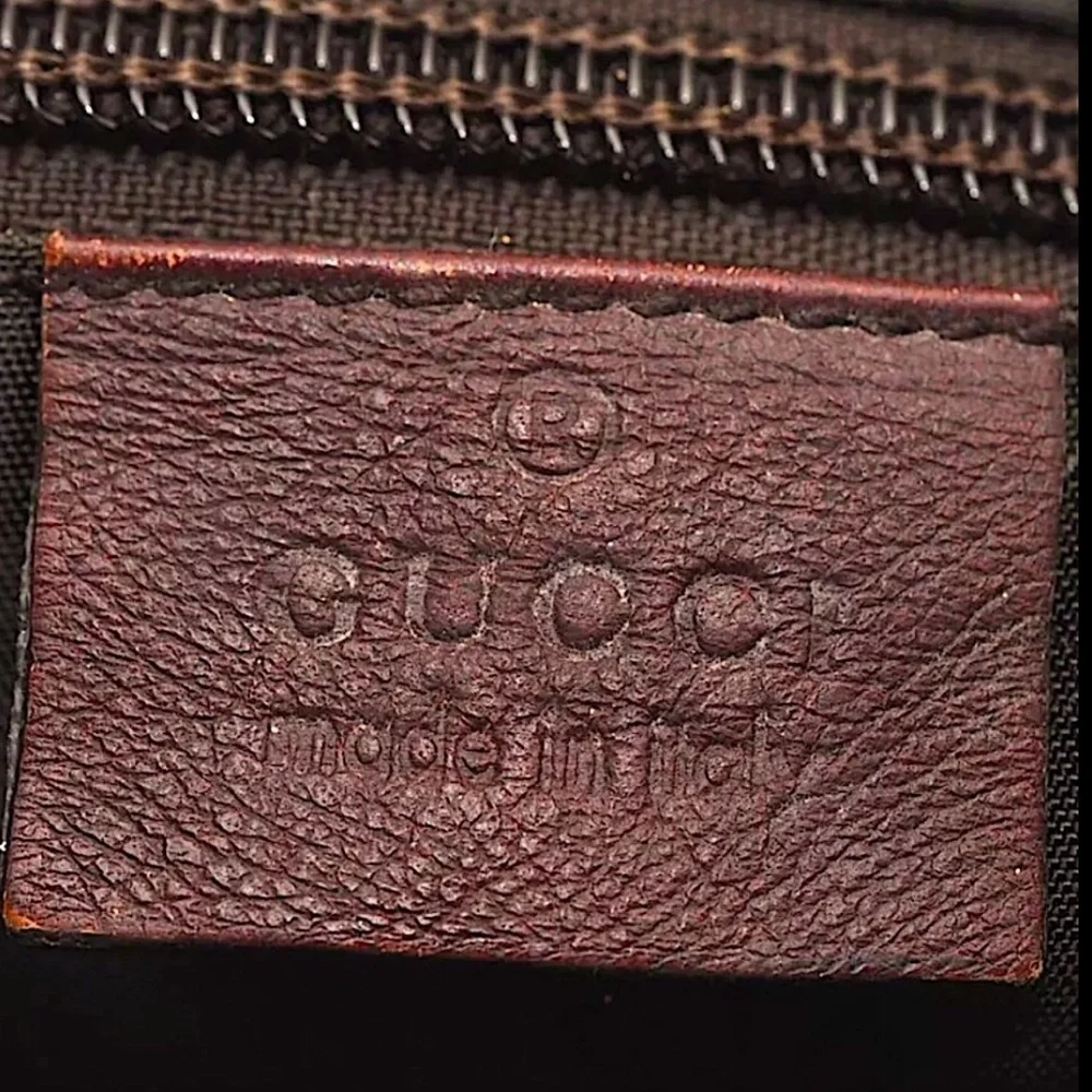 GUCCI Supreme Wine Leather Oversized Messenger Top Zip Bag With: DUST BAG